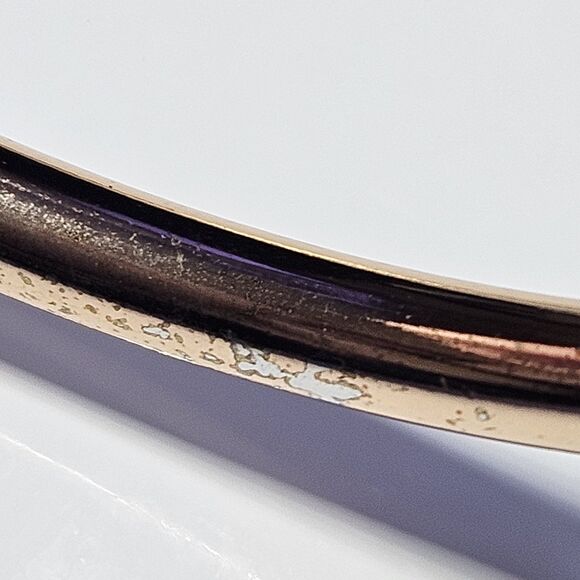 Fossil Rose Gold Tone Curved Tube Charm Pendant Necklace 16-17" - Picture 15 of 16